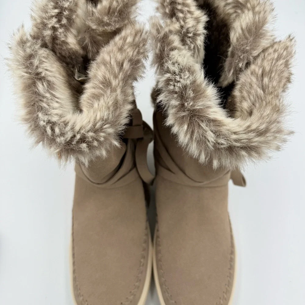 TOMS Womens Suede Fur Lined Fashion Winter Boots - Brand NEW!! SIZE 9